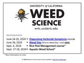 UC Weed Science 2024 events